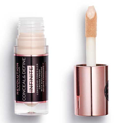 Maskējošs līdzeklis Revolution Conceal & Define Infinite Concealer C4, 5 ml cena un informācija | Grima bāzes, tonālie krēmi, pūderi | 220.lv