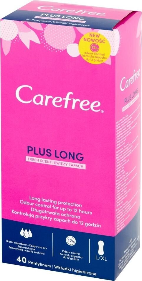 Ieliktnīši Carefree Fresh Scent, 40 gab. cena un informācija | Tamponi, higiēniskās paketes, ieliktnīši | 220.lv