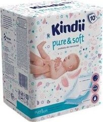 Пеленки Kindii для переодевания младенцев 60x60, 10 шт. цена и информация | Одноразовые пеленки и влажные салфетки | 220.lv