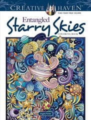 Creative Haven Entangled Starry Skies Coloring Book cena un informācija | Grāmatas mazuļiem | 220.lv