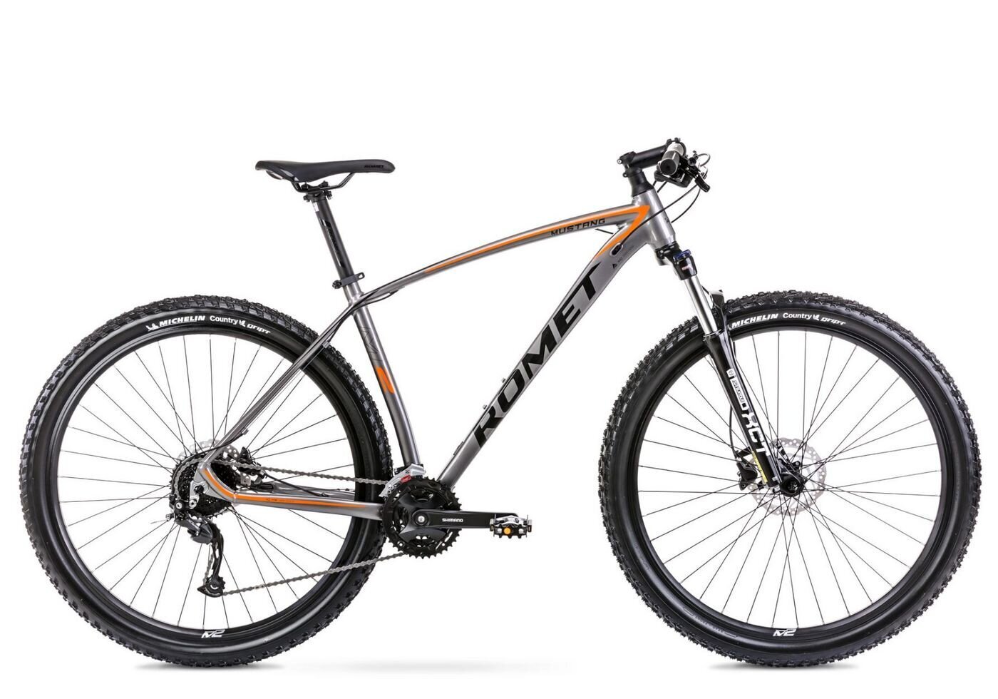 Velosipēds Romet Mustang M2 2022, 19", pelēks/oranžs cena un informācija | Velosipēdi | 220.lv