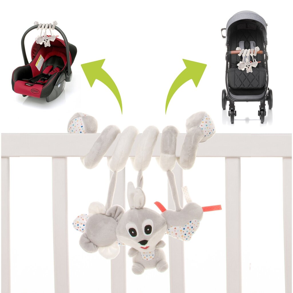 4Baby игрушка-спираль для коляски Заяц R07 цена | 220.lv