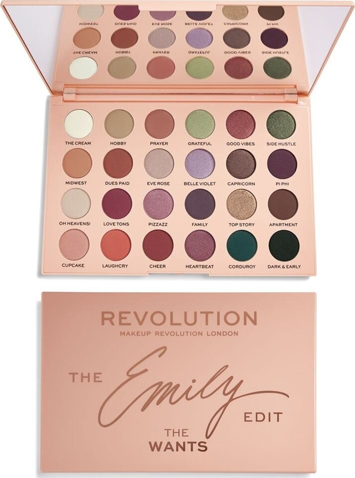 Acu ēnu palete Makeup Revolution x The Emily Edit The Needs Palette, 13.2 g цена и информация | Acu ēnas, skropstu tušas, zīmuļi, serumi | 220.lv