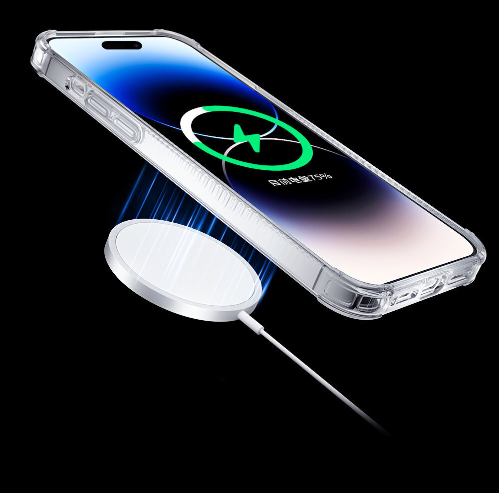 Kingxbar PQY Go Out paredzēts iPhone 14 MagSafe, sudrabains cena un informācija | Telefonu vāciņi, maciņi | 220.lv