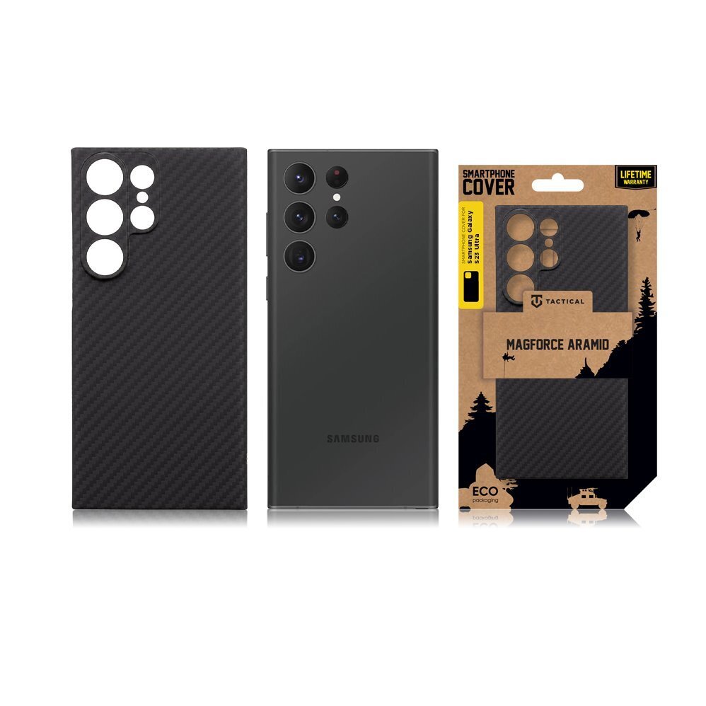 Tactical MagForce Aramid Cover for Samsung Galaxy S23 Ultra Black цена и информация | Telefonu vāciņi, maciņi | 220.lv
