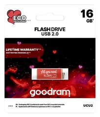 Флешка Goodram UCU2 16 ГБ USB Type-A 2.0 Valentina Red цена и информация | USB накопители | 220.lv