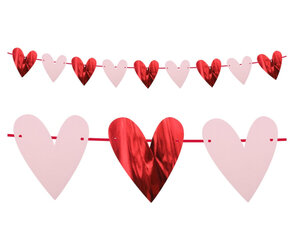Гирлянда Hearts 13.5 x 15.5 см, 200 см, 8730 цена и информация | Праздничные декорации | 220.lv