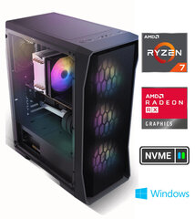 Gamer Ryzen 7 7700X 8GB 512GB SSD RX6600 Windows 10 Stacionārais dators cena un informācija | Stacionārie datori | 220.lv