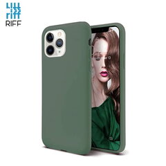 Тонкий & мягкий силиконовый чехол-крышка с мягкой подкладкой Riff для Apple iPhone 11 Pro Max, зеленый цена и информация | Чехлы для телефонов | 220.lv