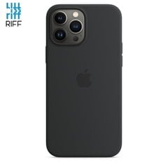 Riff Plāns & Mīksts silikona aizmugures maks ar mīkstu iekšpusi priekš Apple iPhone 13 Pro Max Melns цена и информация | Чехлы для телефонов | 220.lv