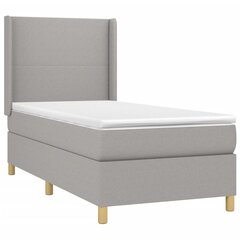 vidaXL atsperu gulta ar matraci, LED, gaiši pelēks audums, 80x200 cm цена и информация | Кровати | 220.lv