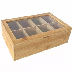 Bambusa tējas kastīte ar nodalījumiem цена и информация | Посуда для хранения еды | 220.lv