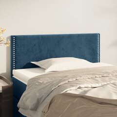 vidaXL gultas galvgalis, 100x5x78/88 cm, zils samts cena un informācija | Gultas | 220.lv