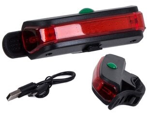 Aizmugurējais velosipēda lukturis USB LED cob 500lm cena un informācija | Velo lukturi un atstarotāji | 220.lv