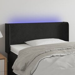 Изголовье со светодиодом, черное, 103x16x78/88 см цена и информация | Кровати | 220.lv