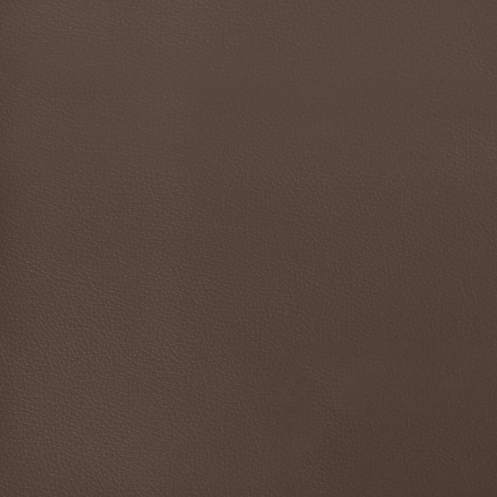 vidaXL gultas rāmis, brūns, 160x200 cm, mākslīgā āda цена и информация | Gultas | 220.lv