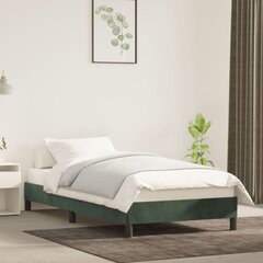 vidaXL gultas rāmis, tumši zaļš samts, 80x200 cm cena un informācija | Gultas | 220.lv