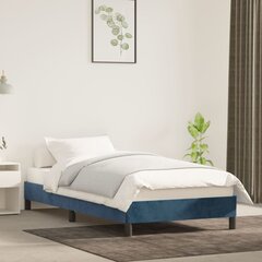 vidaXL gultas rāmis, tumši zils samts, 80x200 cm cena un informācija | Gultas | 220.lv