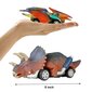 Automašīnu komplekts - Dinosaur Truck Set cena un informācija | Rotaļlietas zēniem | 220.lv