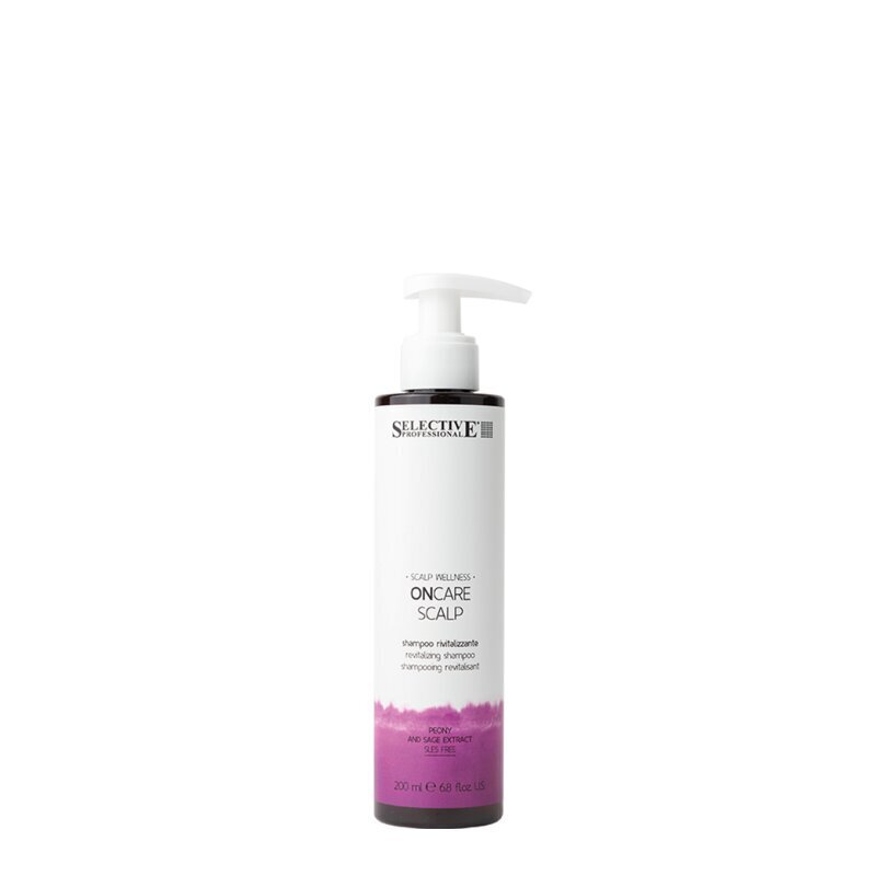 Revitalizējošs šampūns trausliem matiem Selective Professional Scalp Revitalizing Shampoo, 200 ml cena un informācija | Šampūni | 220.lv