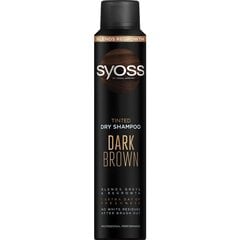 Sausais šampūns tumši brūniem matiem syoss Tinted Dry Shampoo Dark Brown, 200 ml cena un informācija | Šampūni | 220.lv