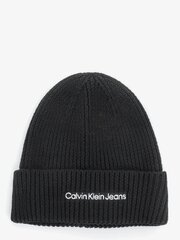 Женская шапка CALVIN KLEIN Institutional Embro Black 546000798 цена и информация | Женские шапки | 220.lv