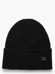 Женская шапка CALVIN KLEIN Re-Lock Beanie Black 545008631 цена и информация | Женские шапки | 220.lv