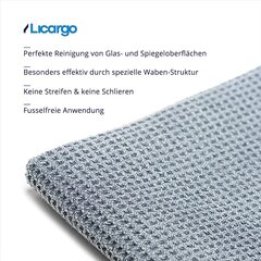 Licargo® šķēles saišķis - 2x premium vafeļu dvieļi un stikla tīrītāja automašīna (750 ml) - kristāldzidriem automašīnu logiem bez svītrām un svītrām цена и информация | Чистящие средства | 220.lv