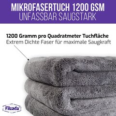 Filzada® 2x Paint aizsargāts mikrošķiedras audums Automātiska ar 1200 GSM - neticami sūkšanas jauda un savārstījums bez maksas, pateicoties ārkārtīgi mīkstajai mikrošķiedrai - Car Poli dvieļi profesionālai automašīnai, kas atrodas 42x48 cm (2) цена и информация | Чистящие средства | 220.lv