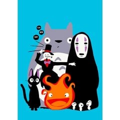Gleznošanas komplekts pēc numuriem Hajao Mijazaki varoņi 15x20 cena un informācija | Gleznas pēc numuriem | 220.lv