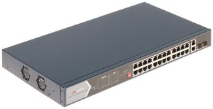 SWITCH POE DS-3E0528HP-E 24-PORTU SFP Hikvision cena un informācija | Komutatori (Switch) | 220.lv