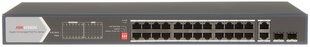 КОММУТАТОР POE DS-3E0528HP-E 24-ПОРТОВЫЙ SFP Hikvision цена и информация | Коммутаторы (Switch) | 220.lv