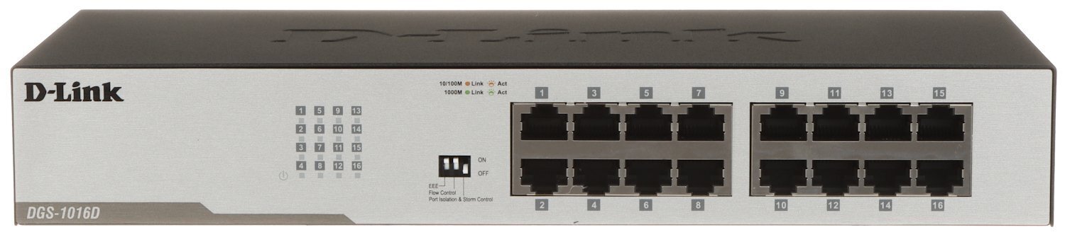 Komutators DGS-1016D/E 16-PORTU D-Link cena un informācija | Komutatori (Switch) | 220.lv
