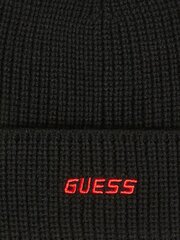 Шапка GUESS JEANS Embroidered Logo Black 563934073 цена и информация | Мужские шарфы, шапки, перчатки | 220.lv