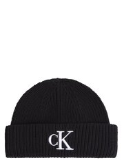 Vīriešu cepure CALVIN KLEIN Essential Beanie Melna 545008711 cena un informācija | Vīriešu cepures, šalles, cimdi | 220.lv