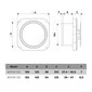 Vannas istabas izplūdes ventilators Vlano MOON TH cena un informācija | Ventilatori vannas istabai | 220.lv