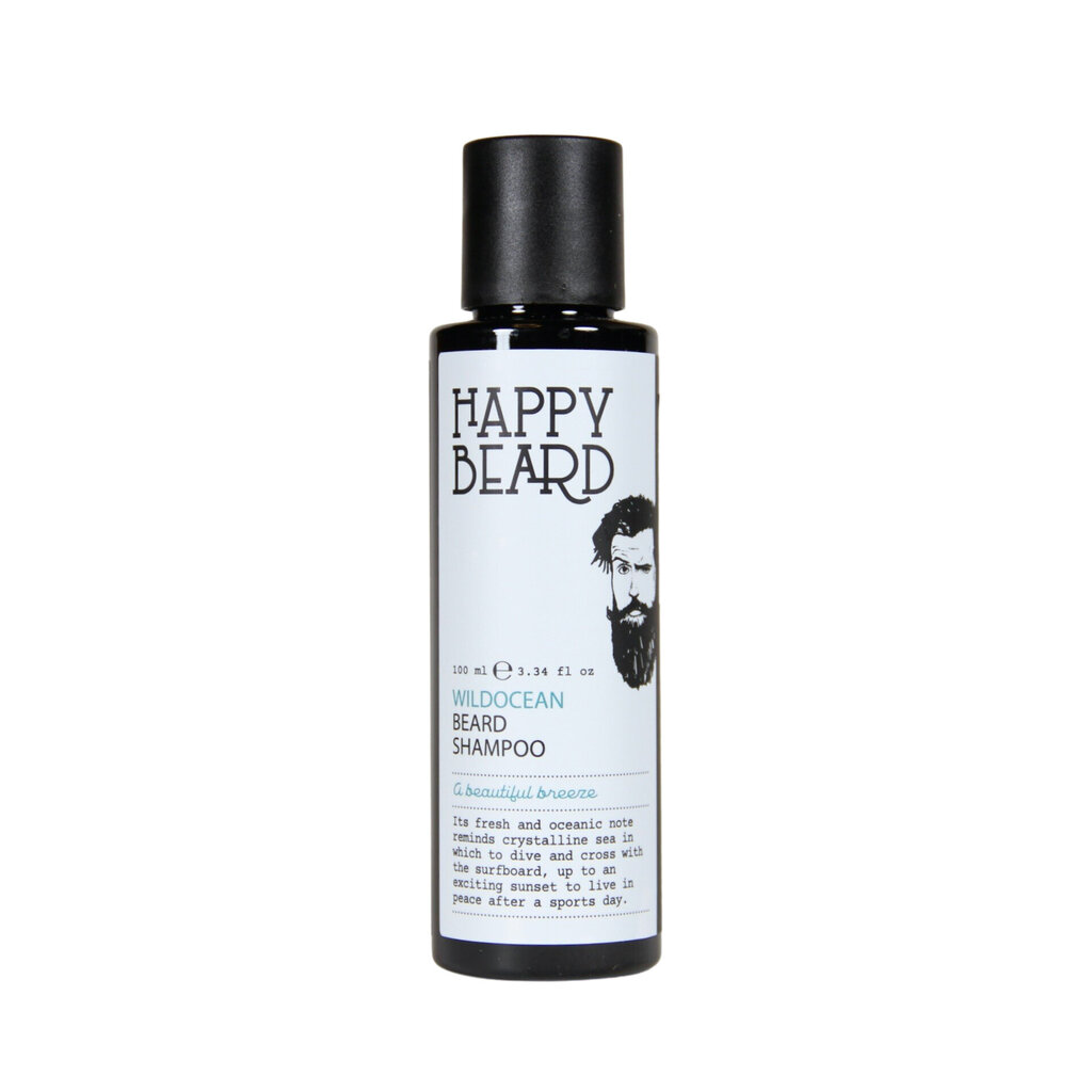 Šampūns bārdai Happy Beard Wildocean Beard Shampoo, 100 ml цена и информация | Skūšanās piederumi, kosmētika | 220.lv