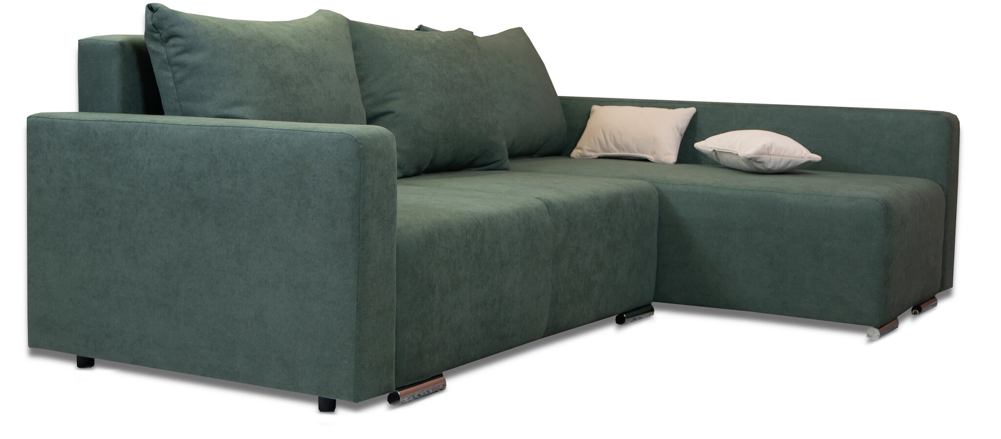 Stūra dīvāns Megan (Kreisais) Zaļš cena un informācija | Stūra dīvāni | 220.lv