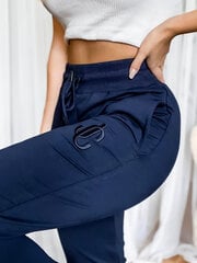 Повседневные брюки из хлопка для женщин Newa, синие цена и информация | Брюки | 220.lv
