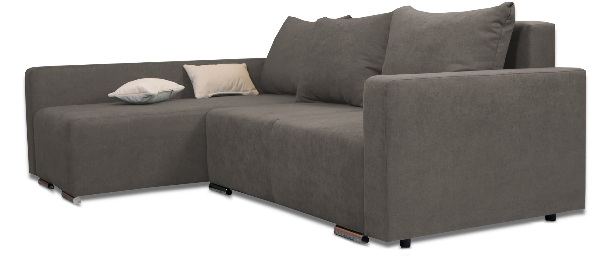 Stūra dīvāns Megan (Labais) Bēšs-pelēks cena un informācija | Stūra dīvāni | 220.lv