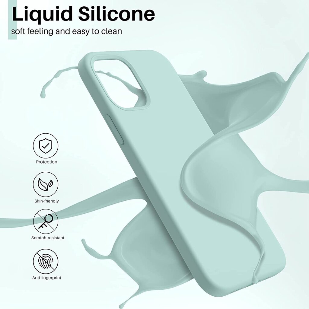 Maciņš Liquid Silicone 1.5mm Xiaomi Poco X5 Pro piparmētru krāsa цена и информация | Telefonu vāciņi, maciņi | 220.lv