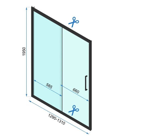 REA RAPID SLIDE 130 hromētas bīdāmās dušas durvis cena un informācija | Dušas durvis, dušas sienas | 220.lv