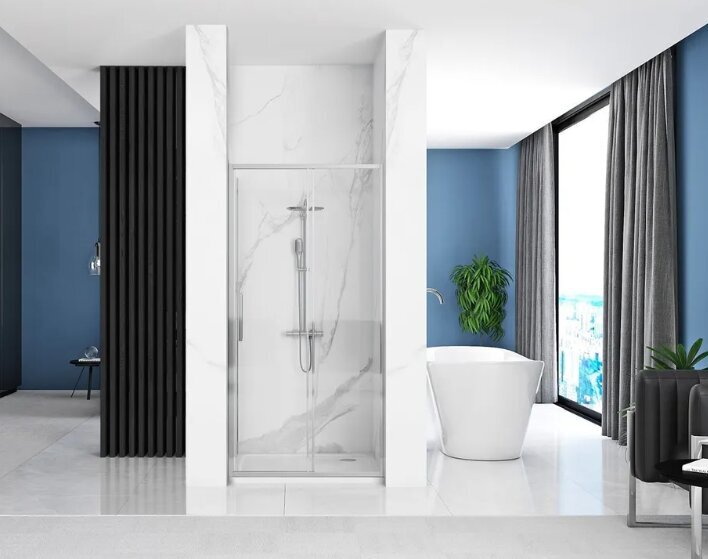 REA RAPID SLIDE 120 hromētas bīdāmās dušas durvis цена и информация | Dušas durvis, dušas sienas | 220.lv