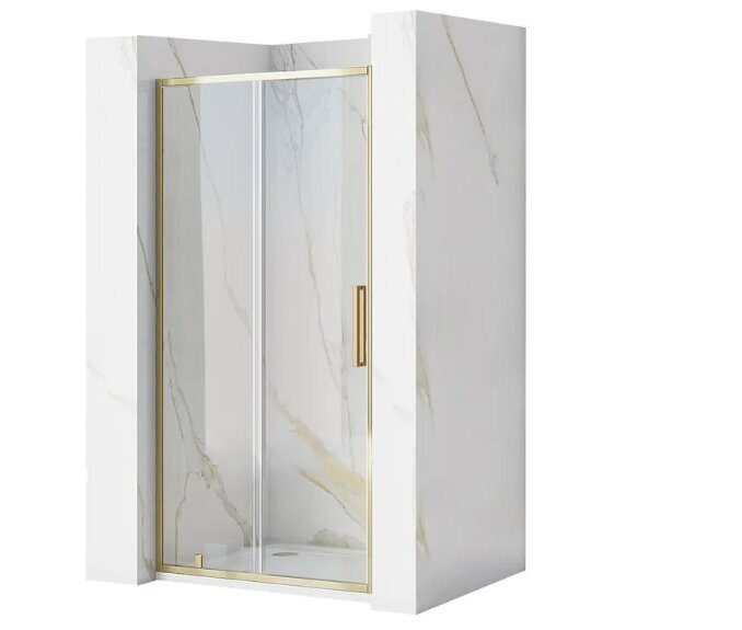 REA RAPID SLIDE 120 zelta krāsas bīdāmās dušas durvis cena un informācija | Dušas durvis, dušas sienas | 220.lv