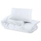 vidaXL gultasveļas komplekts, balts, 225x220 cm, viegla mikrošķiedra cena un informācija | Gultas veļas komplekti | 220.lv