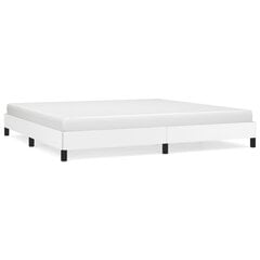 vidaXL gultas rāmis, balts, 200x200 cm, mākslīgā āda цена и информация | Кровати | 220.lv