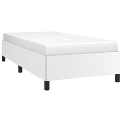vidaXL gultas rāmis, balts, 90x190 cm, mākslīgā āda цена и информация | Кровати | 220.lv