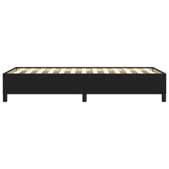 vidaXL gultas rāmis, melns, 90x200 cm, mākslīgā āda цена и информация | Кровати | 220.lv