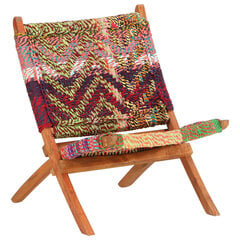 vidaXL saliekams Chindi krēsls, daudzkrāsains audums цена и информация | Кресла в гостиную | 220.lv