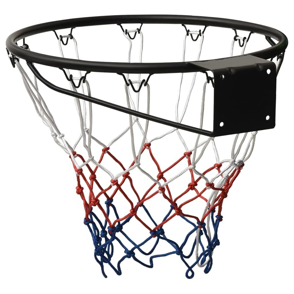 vidaXL basketbola grozs, melns, 45 cm, tērauds cena un informācija | Citi basketbola aksesuāri | 220.lv